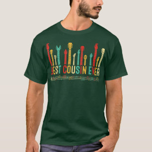 Fathers Day Best Cousin Ever Guitar Lover Guitaris T-Shirt