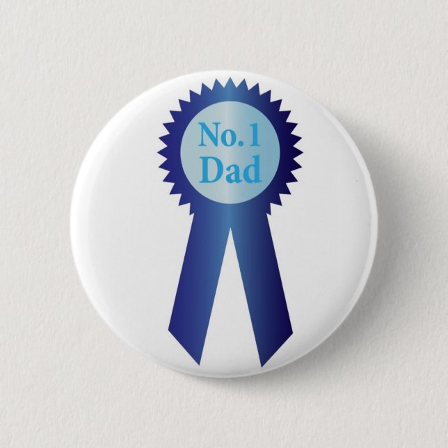 Fathers Day Best Dad Award Ribbon 6 Cm Round Badge (Front)