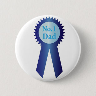 Fathers Day Best Dad Award Ribbon 6 Cm Round Badge