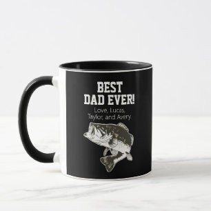 Father's Day Best Dad Bass Fishing Names Mug