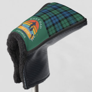 Fathers Day Best Dad By Par Plaid Tartan Campbell Golf Head Cover