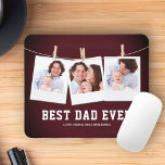 Father's Day | Best Dad Ever 3 Photo Collage Mouse Mat<br><div class="desc">Upload your favourite photos and add your names to make your own unique personalised father's day gift.</div>