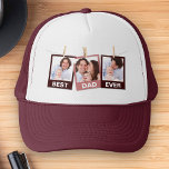Father's Day | Best Dad Ever 3 Photo Collage Trucker Hat<br><div class="desc">Upload your favourite photos to make your own unique personalised father's day gift.</div>