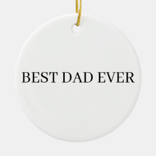Father's Day Best Dad Ever Ceramic Tree Decoration
