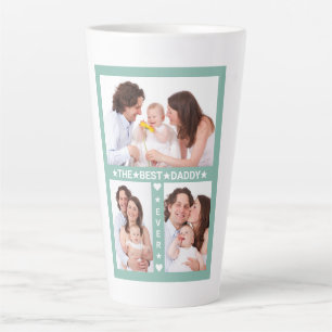 Father's Day Best Dad Ever Family Photo Collage Latte Mug