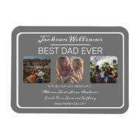 Fathers Day Best Dad Ever Gray Three Photo
