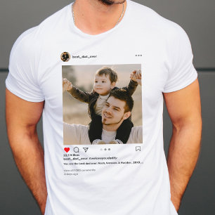 Father's Day Best Dad Ever Instagram Photo Post T-Shirt