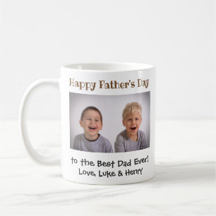 Father's Day Best Dad Ever Kids Photo Coffee Mug