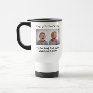 Father's Day Best Dad Ever Kids Photo Travel Mug