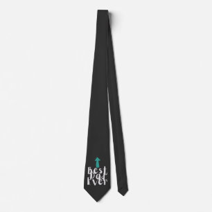 Father's Day Best Dad Ever Minimalistic Tie