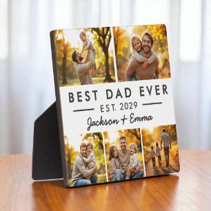 Father's Day Best Dad Ever Photo Collage Plaque