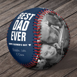 Father's Day Best Dad Ever Photos Personalised Baseball