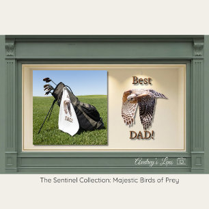 Father's Day "Best Dad" Hawk  Golf Towel