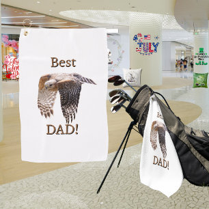 Father's Day "Best Dad" Hawk Golf Towel