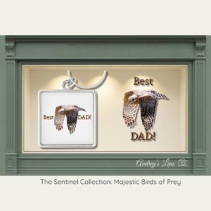 Father's Day "Best Dad" Hawk  Key Ring