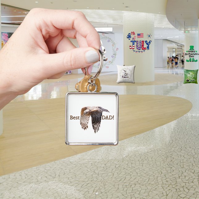 Father's Day "Best Dad" Hawk  Key Ring (Creator Uploaded)