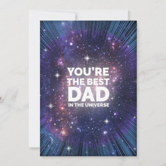 Father's day best dad in the universe card