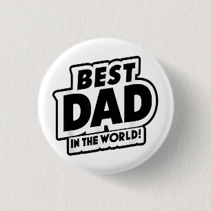Father's Day Best Dad In The World 3 Cm Round Badge