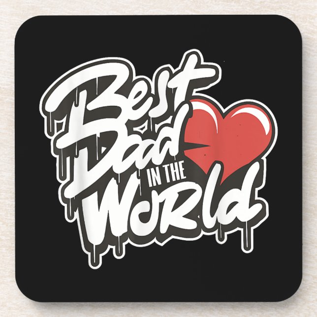 Father's Day Best Dad In The World Coaster (Front)