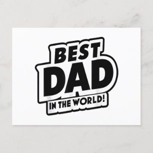Father's Day Best Dad In The World Holiday Postcard