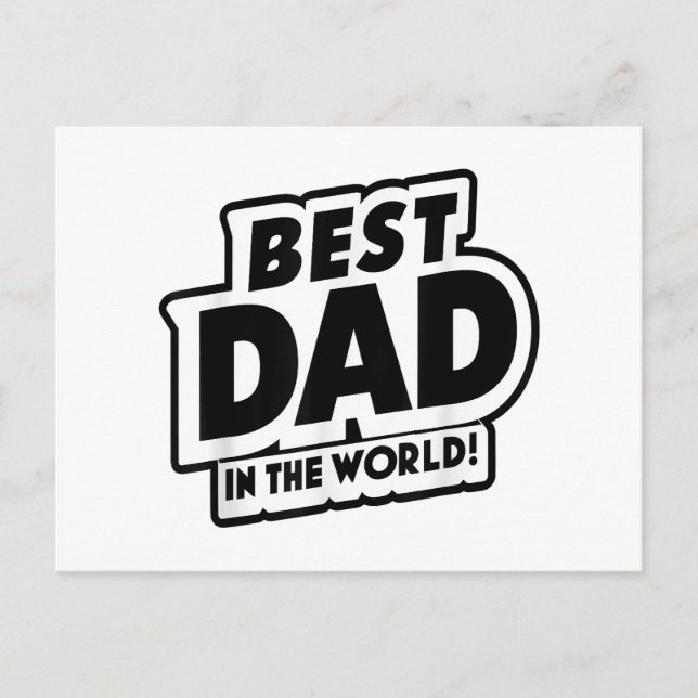 Father's Day Best Dad In The World Holiday Postcard (Front)