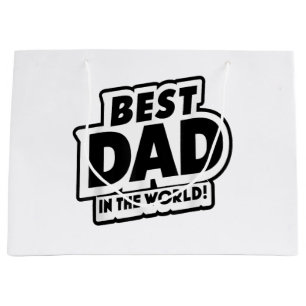 Father's Day Best Dad In The World Large Gift Bag