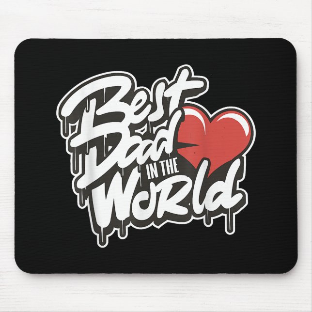 Father's Day Best Dad In The World Mouse Mat (Front)