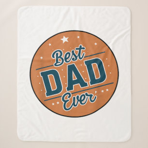 Father's Day Best Dad In The World Sherpa Blanket