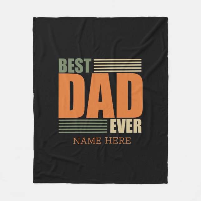 fathers day best dad personalised gift ideas  fleece blanket (Front)