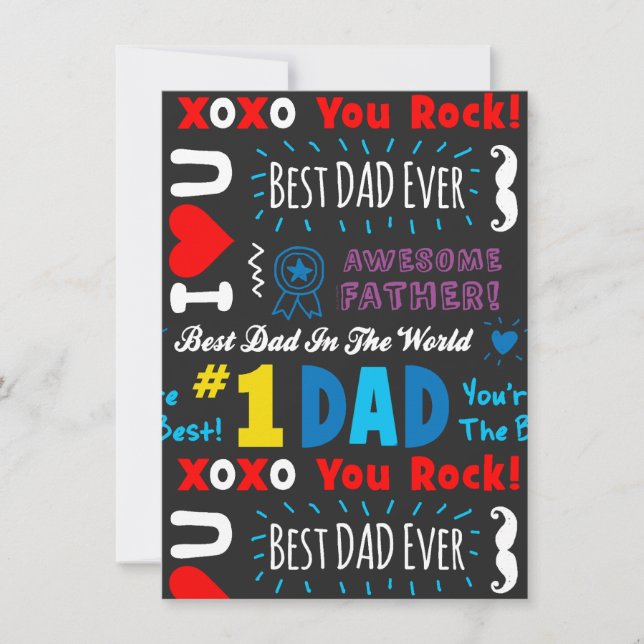 Father's Day Best Dad Sayings Card (Front)