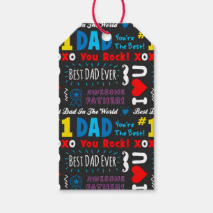 Father's Day Best Dad Sayings Gift Tags
