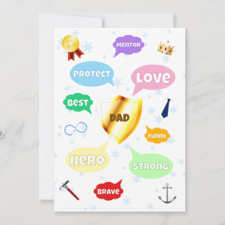 Fathers Day Best Dad Word Clouds King Crown Love