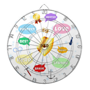 Fathers Day Best Dad Word Clouds King Crown Love Dartboard