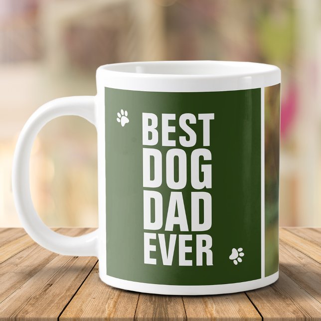 Father's Day Best Dog Dad Ever Photo Large Coffee Mug (Creator Uploaded)