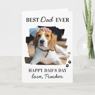 Father's Day Best Dog Dad Personalised Pet Photo Card