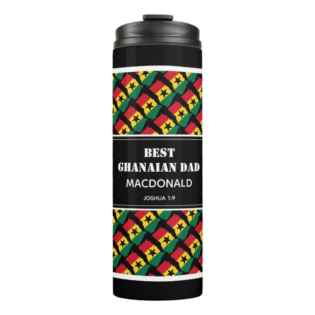 Father's Day BEST GHANAIAN DAD Ghana Custom Thermal Tumbler (Front)
