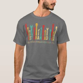 Fathers Day Best Grandad Ever Guitar Lover Guitari T-Shirt