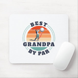 Fathers Day Best Grandpa By Par Custom Retro Mouse Mat