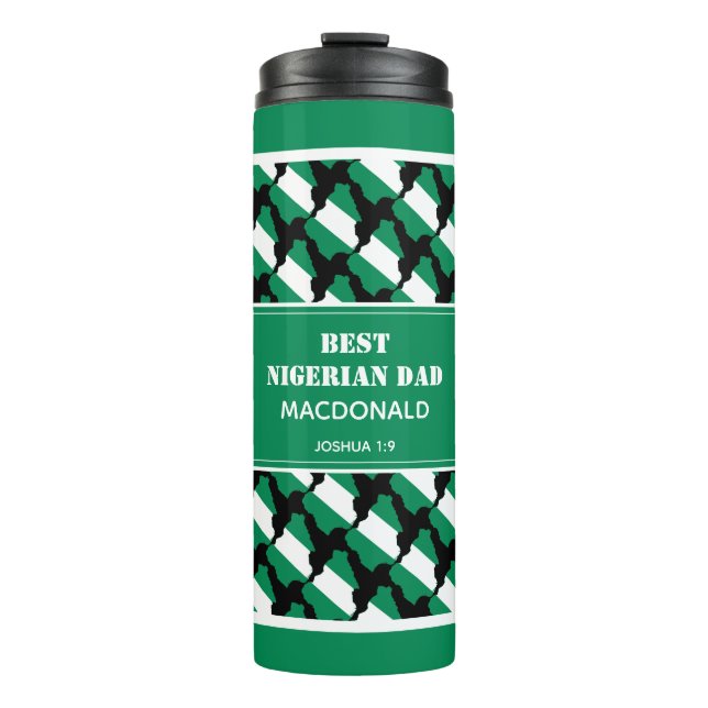 Father's Day BEST NIGERIAN DAD Naija Personalised Thermal Tumbler (Front)