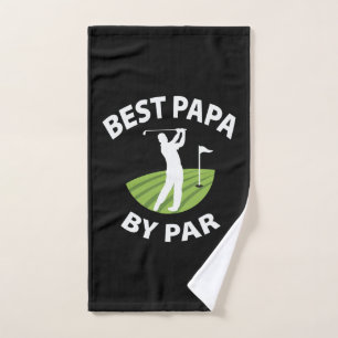 Father's Day Best Papa By Par Hand Towel