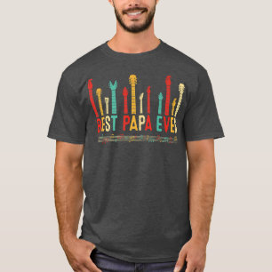 Fathers Day Best Papa Ever Guitar Lover Guitarist T-Shirt