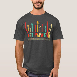 Fathers Day Best Papa Ever Guitar Lover Guitarist  T-Shirt