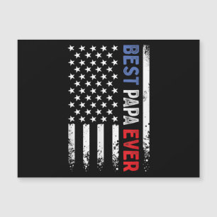 Father's Day Best Papa Ever with US American Flag