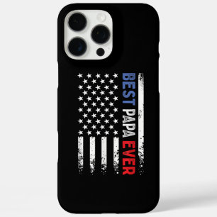 Father's Day Best Papa Ever with US American Flag iPhone 16 Pro Max Case