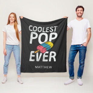Father's Day Best Pop Ever Personalised Fleece Blanket