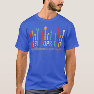 Fathers Day Best Pops Ever Guitar Lover Guitarist T-Shirt