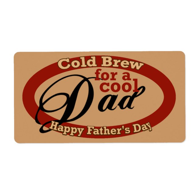 Father's Day Beverage or Beer Bottle Label (Front)