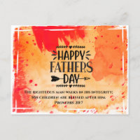 Father's Day Bible Verse Proverbs 20:7