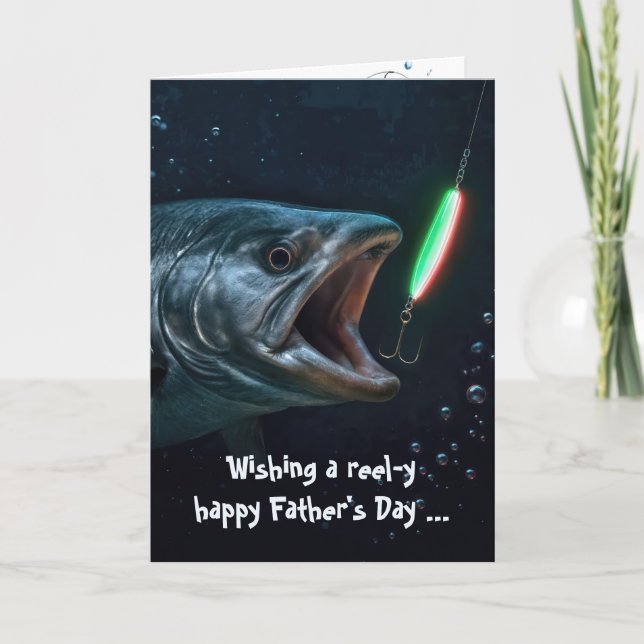 Father's Day Big Fish with Neon Lure Card (Front)