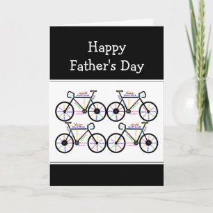 Father's Day Bike Cycle, Sport Fun Humour Card